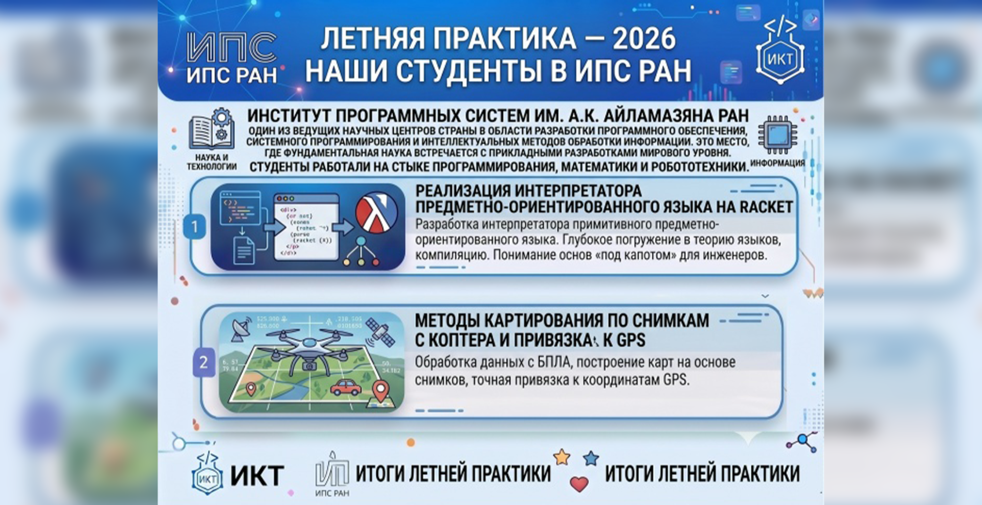 Студенты кафедры ИКТ прошли практику в Институте программных систем РАН