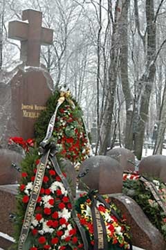 Могила Д.И. Менделеева на Волковом кладбище в Санкт-Петербурге
