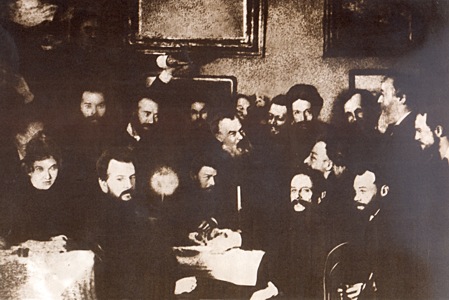 Известные русские художники на одной из «менделеевских сред», 1888 г.