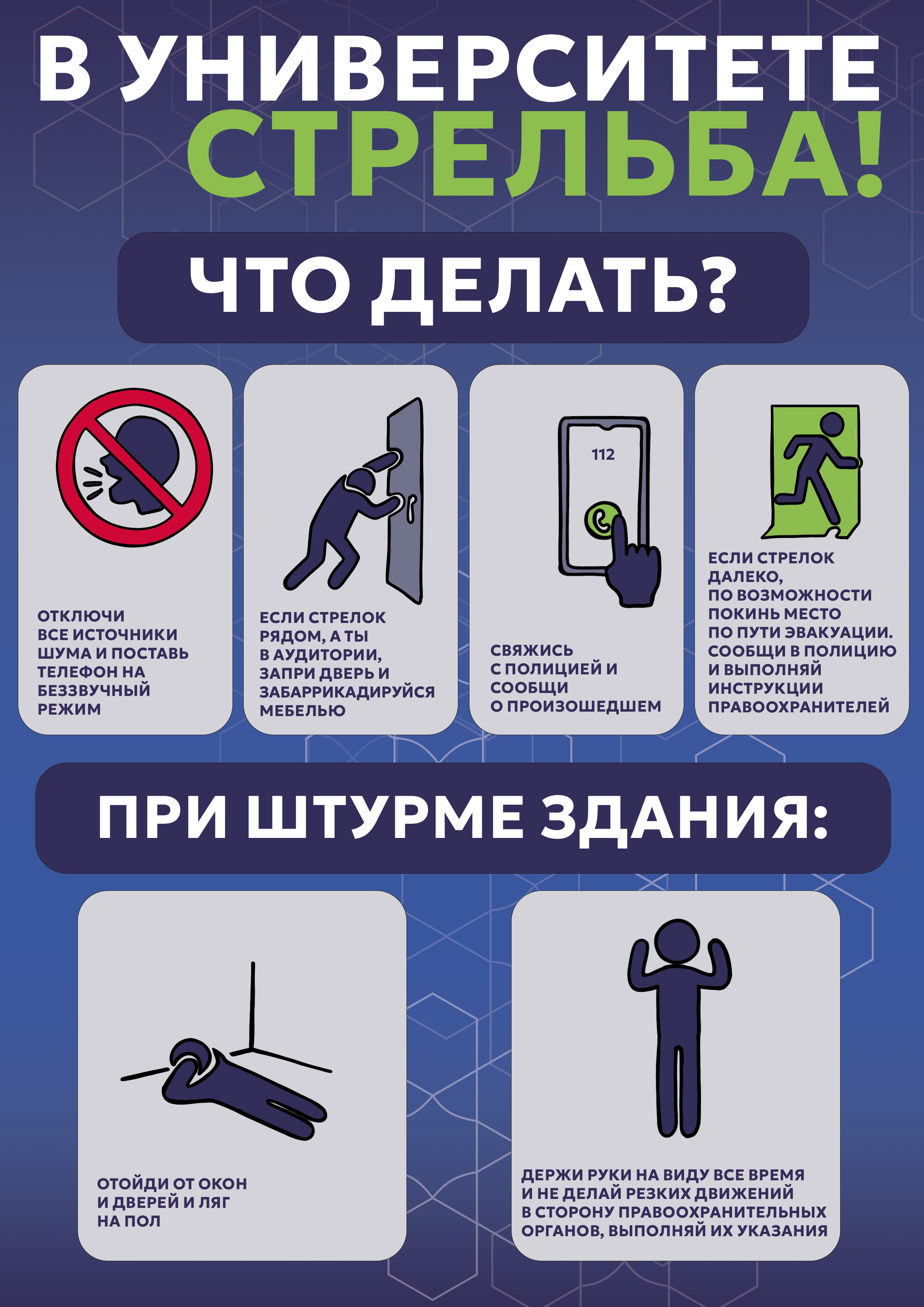 Что делать при стрельбе в университете (Алгоритм действий)